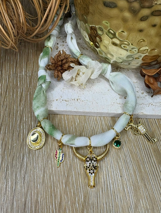 Collier COW-BOY vert
